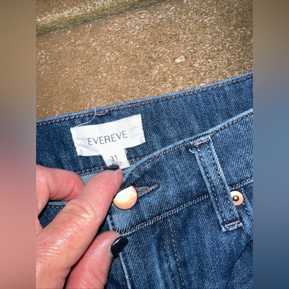 Evereve Dark Blue Trouser Wide Leg Jeans size 31 P31 - Picture 4 of 6
